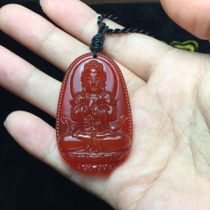 Phật bản mệnh như lai đại nhật mã não đỏ