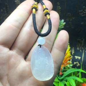 Phật bản mệnh văn thù bồ tát mã não trắng