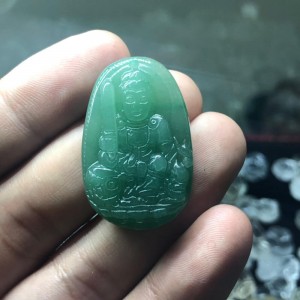 Phật bản mệnh văn thù bồ tát thạch anh xanh