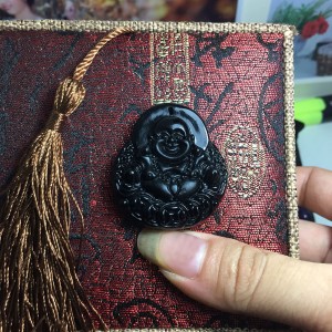 Phật di lặc đá obsidian