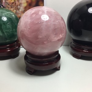 Quả cầu đá thạch anh hồng