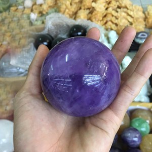 Quả cầu đá thạch anh tím