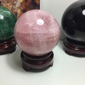 Quả cầu đá thạch anh hồng