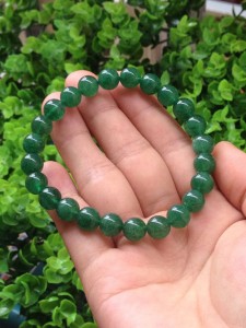 Vòng đá thạch anh dâu tây xanh