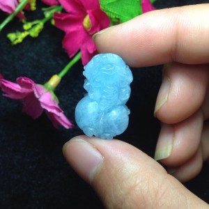 Tỳ hưu đá aquamarine