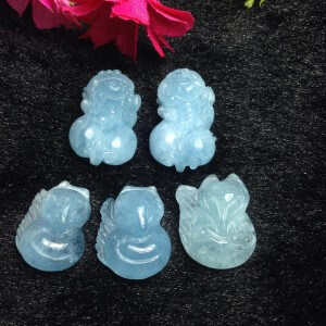 Tỳ hưu đá aquamarine