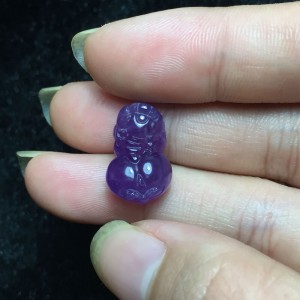 Tỳ hưu đá thạch anh tím (size mặt nhẫn)