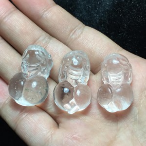 Tỳ hưu đá thạch anh trắng