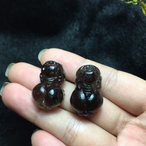 Tỳ hưu đá thạch anh ám khói đen