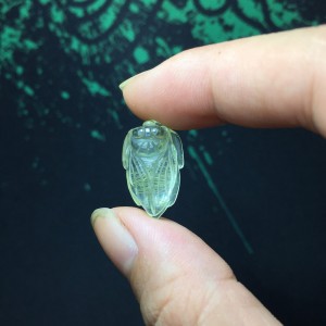 Ve sầu (ngọc thiền) đá thạch anh tóc vàng