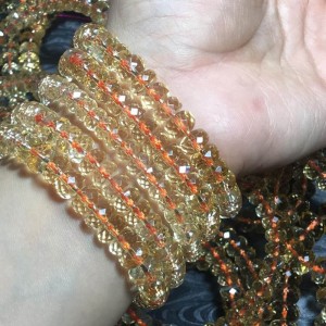 Vòng citrine cắt giác - thạch anh vàng