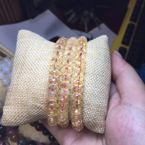 Vòng citrine cắt giác - thạch anh vàng