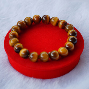 Vòng đá mắt hổ nâu vàng