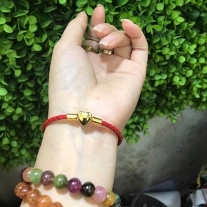 Vòng lu thống bạch ngọc dát vàng 24k