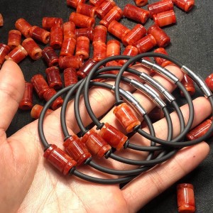 Vòng lu thống ngọc cẩm thạch huyết đốt trúc