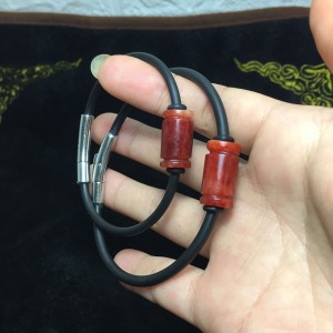 Vòng lu thống ngọc cẩm thạch huyết đốt trúc