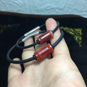 Vòng lu thống ngọc cẩm thạch huyết đốt trúc