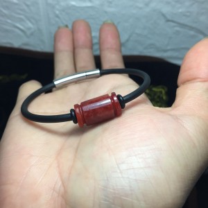 Vòng lu thống ngọc cẩm thạch huyết đốt trúc