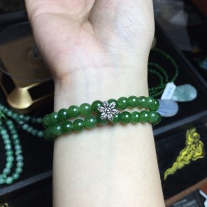 Vòng ngọc bích cuốn 2 vòng tay