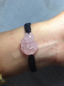 Hồ ly đá thạch anh hồng