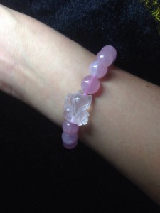 Hồ ly đá thạch anh hồng