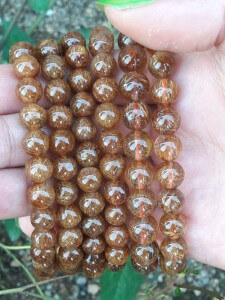 Vòng đá thạch anh tóc nâu đỏ