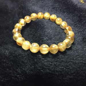 Vòng đá thạch anh tóc vàng ánh kim